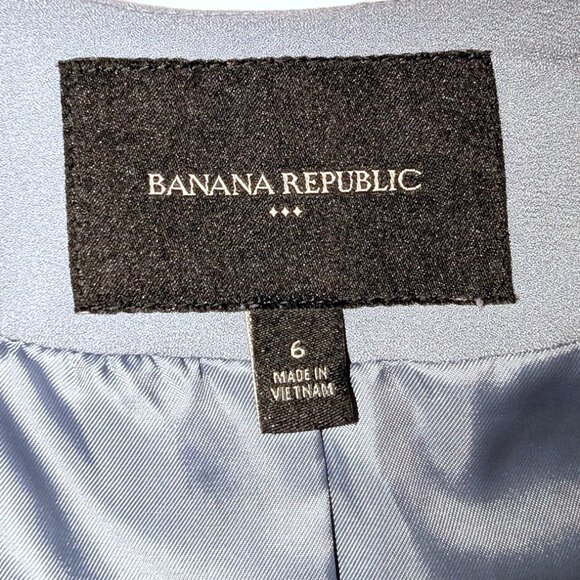 Banana Republic | Blazer Open Drape Front Flyaway Soft Blazer in Gray | Size 6 - Picture 5 of 12